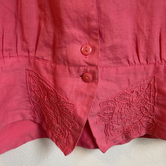 Vintage Daffodil Cutwork lace embroidered blouse - Picture 3 of 7